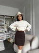 Жіноча базова тепла міні спідниця Uaclothes 46-48 Коричневий (like35946-163681350) - зображення 4