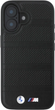 Etui plecki BMW M Perforated And Stitched Line MagSafe do Apple iPhone 16 Black (BMHMP16S23PUSPK) - obraz 3