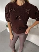 Светр з бантиками Оne size Коричневий (5093) - зображення 2