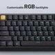Клавиатура Keychron J1 82Key K pro Brown WL/BT/USB-A QMK Hot-swap EN/UKR RGB Black (J1-H3-UA) - изображение 3