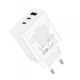 Мережевий зарядний пристрій HOCO C126A Pure power PD40W three-port(2C1A) charger White (6931474798725) (384) - изображение 5