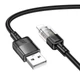 Кабель HOCO Lightning Spirit transparent charging data cable U129 |2.4A, 1.2M| - изображение 1