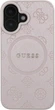 Etui Guess Saffiano Peony Classic Logo MagSafe do Apple iPhone 16 Pink (GUHMP16SPSAPSMEP) - obraz 2