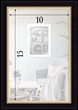 Рамка для фото пластиковая 10х15 багет: AM1515-1112 Черный с золотом (с глянцевым прозрачным пластиком 0.8мм, двп) EmojiFrame - изображение 6