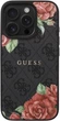 Etui Guess 4G Flowers Print MagSafe do Apple iPhone 16 Pro Max Black (GUHMP16XP4ROPEMCK) - obraz 2