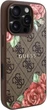 Etui Guess 4G Flowers Print MagSafe do Apple iPhone 16 Pro Max Brown (GUHMP16XP4ROPEMCW) - obraz 4