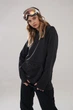 Худи BURTON W OAK LONG PULLOVER HOODIE true black heather - 20840-B11 - M - изображение 3