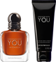 Zestaw męski Giorgio Armani Stronger With You Intensely Woda perfumowana 50 ml + Żel pod prysznic 75 ml (3614274692556) - obraz 2