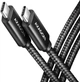 Кабель Axagon BUCM2-CM30AB USB-C - USB-C 2.0, PD 240W, 5A 3 м Black - зображення 1