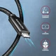 Кабель Axagon BUCM2-CM30AB USB-C - USB-C 2.0, PD 240W, 5A 3 м Black - зображення 5