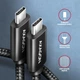 Кабель Axagon BUCM2-CM20AB USB-C - USB-C 2.0, PD 240W, 5A 2 м Black - зображення 5