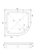 Душевой поддон Shower Slender 80x80х15 см полукруглый акриловый низкий сьемная панель - изображение 2