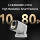Проектор Magcubic HY310 автофокус, Full HD матрица 1080р, аэропульт Д/У 2025 - портативний на Android 11, 4K, Wi-Fi 6, Bluetooth 5.4, для дома и офиса, IPTV, фильмов, Megogo, SweetTV, YouTV + промокоды на ТВ (Magcubic HY310 330ANSI Aliwinner H713) - изображение 2