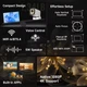 Проектор Magcubic HY310 автофокус, Full HD матрица 1080р, аэропульт Д/У 2025 - портативний на Android 11, 4K, Wi-Fi 6, Bluetooth 5.4, для дома и офиса, IPTV, фильмов, Megogo, SweetTV, YouTV + промокоды на ТВ (Magcubic HY310 330ANSI Aliwinner H713) - изображение 4