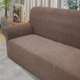 Чохол на диван 3-місний New Corn Fleece корчневий Love You - изображение 5