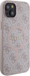 Etui plecki Guess 4G Collection Leather Metal Logo MagSafe do Apple iPhone 14/15/13 Pink (3666339226701) - obraz 4