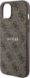 Etui plecki Guess 4G Collection Leather Metal Logo MagSafe do Apple iPhone 14/15/13 Brown (3666339226428) - obraz 6