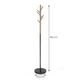 Wieszak na ubrania  Springos HG0033 z imitacją drewna 180 cm czarny (5907719410012) - obraz 7