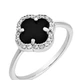 Кольцо серебряное Клевер с ониксом и фианитами Silver Style 19 р. (112116.80 sku:2300104031343) - изображение 3