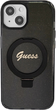 Etui plecki Guess Ring Stand Script Glitter MagSafe do Apple iPhone 14/15/13 Black (3666339156282) - obraz 1