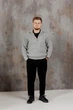 Мужской свитер на молнии ART KNIT серый, L 038886 - изображение 10