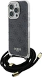 Etui Guess Crossbody Cord 4G Print do Apple iPhone 16 Pro Black (GUHCP16LHC4SEK) - obraz 2