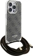 Etui Guess Crossbody Cord 4G Print do Apple iPhone 16 Pro Brown (GUHCP16LHC4SEW) - obraz 3