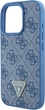Etui Guess Leather Metal Logo Strass Crossbody do Apple iPhone 16 Pro Blue (GUHCP16LP4TDSCPB) - obraz 6
