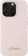 Etui Guess Silicone Script Metal Logo & Frame do Apple iPhone 16 Pro Pink (GUHCP16LSMBSLP) - obraz 2