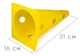 Конусы (фишки) для футбола EasyFit PVC 4 шт 31см Желтый для тренировок (EF-1679-4Y) - изображение 3