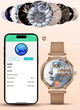Смарт-годинник жіночий LEMFO KC98 Gold (пульсоксиметр, дзвінки) Amoled екран - зображення 6