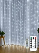 Светодиодная гирлянда-штора 3×3 м, новогодняя интерьерная, 480 LED, USB + пульт ДУ, белый свет (9889684577) - изображение 1