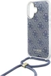 Etui Guess Crossbody Cord 4G Print do Apple iPhone 16 Blue (GUHCP16SHC4SEB) - obraz 5