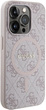 Панель Guess 4G Collection Leather Metal Logo MagSafe для Apple iPhone 14 Pro Max Pink (3666339226732) - зображення 4