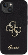 Etui plecki Guess Glitter Script Big 4G do Apple iPhone 13/14/15 Black (3666339147365) - obraz 3
