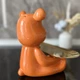 Декоративная подставка-органайзер «Медвежонок с золотым подносом» (Orange & Gold) - изображение 3