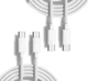 Кабель 2шт CDK PD 60W USB-C на USB-C (1m) Woven для Apple (OEM) (017137) (white) - изображение 1