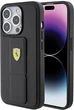 Etui Ferrari Grip Stand Metal Logo do Apple iPhone 15 Pro Black (FEHCP15LGSPSIK) - obraz 1