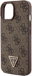 Etui plecki Guess Crossbody 4G Metal Logo do Apple iPhone 13/14/15 Brown (3666339146900) - obraz 5