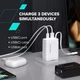 Зарядное устройство для Canyon OnCharge 65RC Build-In Cable USB-C 65W 1xPD 1xQC White (CNS-CURC65ACB) - изображение 9