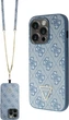 Панель Guess Crossbody 4G Metal Logo для Apple iPhone 14 Pro Blue (GUHCP14LP4TDSCPB) - зображення 1