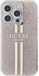 Панель Guess IML 4G Gold Stripe для Apple iPhone 14 Pro Max Pink (GUHCP14XH4PSEGP) - зображення 3