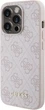 Панель Guess 4G Metal Gold Logo для Apple iPhone 15 Pro Pink (GUHCP15LG4GFPI) - зображення 2