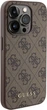 Etui Guess 4G Metal Gold Logo do Apple iPhone 15 Pro Brown (GUHCP15LG4GFBR) - obraz 4