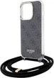 Etui Guess Crossbody Cord 4G Print do Apple iPhone 15 Pro Black (GUHCP15LHC4SEK) - obraz 5