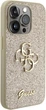 Etui Guess Glitter Script Big 4G do Apple iPhone 15 Pro Gold (GUHCP15LHG4SGD) - obraz 4