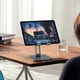 Подставка для планшета настольная Baseus Desktop Biaxial Foldable Metal Stand (4,7"-13", Алюминий). Grey - изображение 5