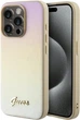 Etui Guess Saffiano Iridescent Script do Apple iPhone 15 Pro Gold (GUHCP15LPSAIRSD) - obraz 1
