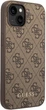 Панель Guess 4G Metal Gold Logo для Apple iPhone 15 Plus/14 Plus Brown (GUHCP15MG4GFBR) - зображення 4