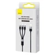 USB кабель 3в1 Micro USB/Lightning/Type-C Baseus StarSpeed One-for-three Fast Charging (1.2м, 3.5A). Black - изображение 10